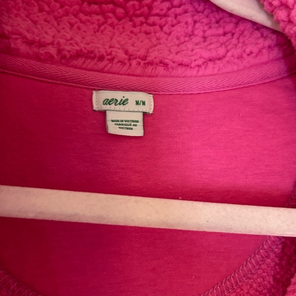 Aerie Teddy Bear Fleece Pull-Over w/ Buttons - Picture 4 of 4